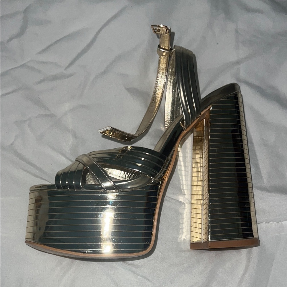 Gold Platform Heels